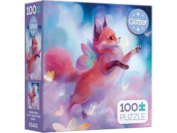 Ceaco  - Glitter - Butterfox - 100 Piece Jigsaw Puzzle