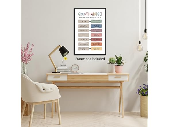 ogyormpi Growth Mindset Mental Wall Art