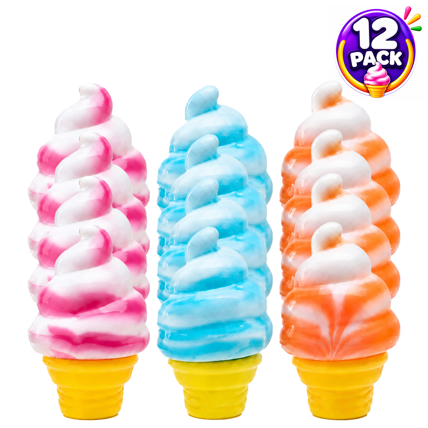 Twilight Squishy Sensory Relief, Ice Cream Cone - Gallery 7
