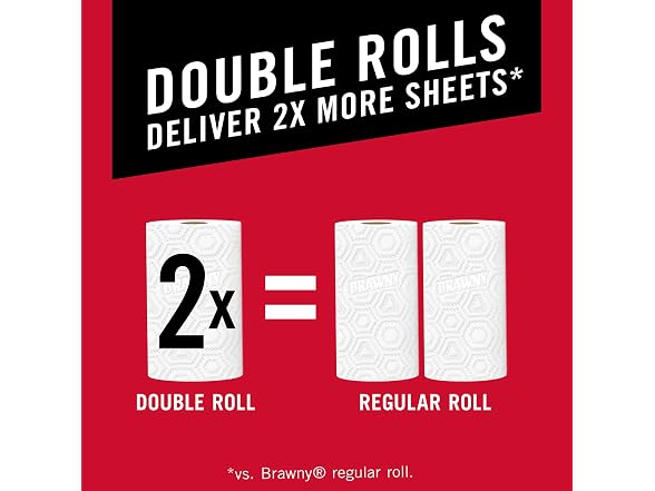 Brawny Tear A Square Paper Towels 4 Double Rolls