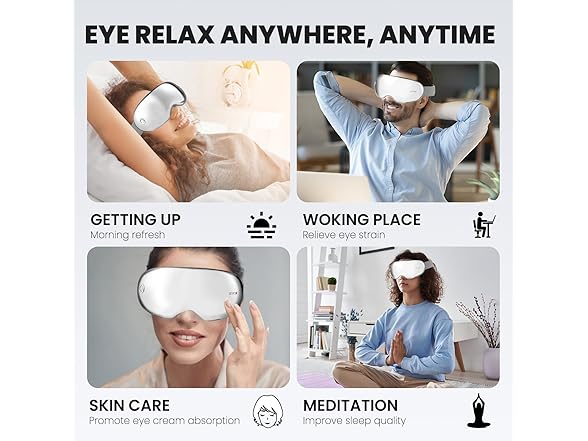Eye Massager with Heat & Wireless Music