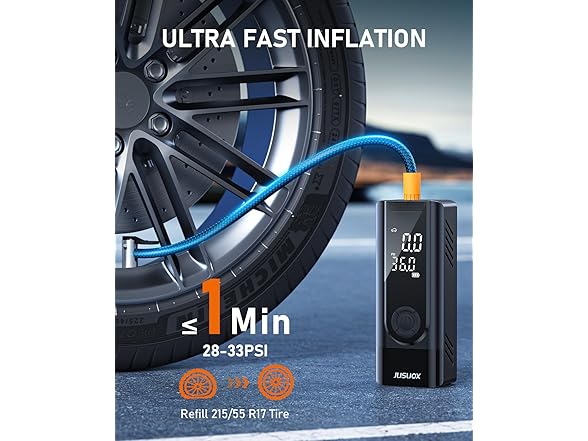 JUSUOX 150 PSI Portable Tire Inflator
