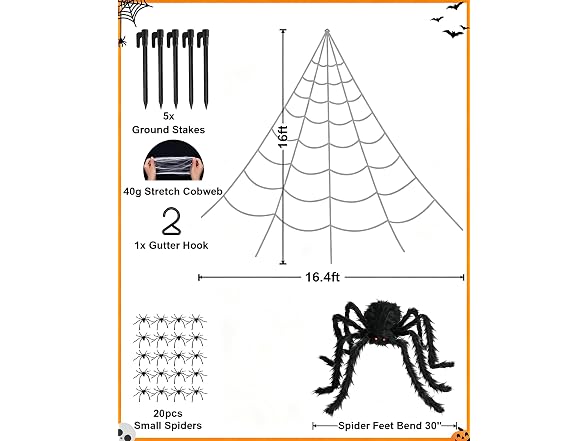 ECOHDT Brighter Spider Webs Halloween