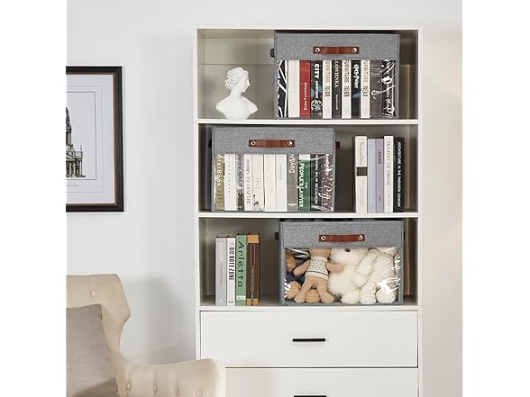 Roobyl Storage Baskets with Clear Window