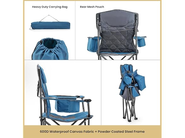 Arrowhead Outdoor Deluxe Folding Quad Chair