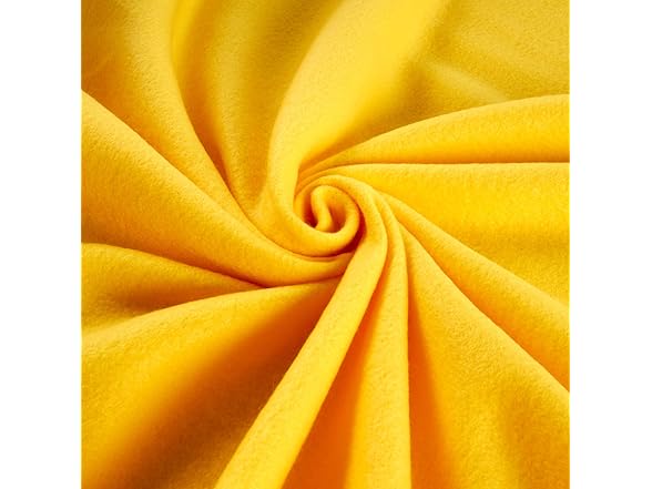 Polar Fleece Solid Bright Yellow, Fabric by the Yard