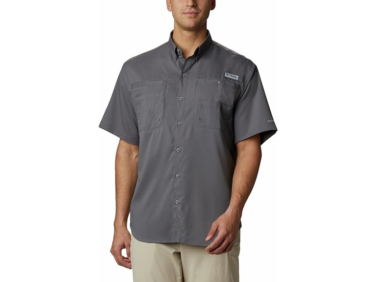 Columbia Men's Tamiami ll SS Shirt, City Grey, 1X