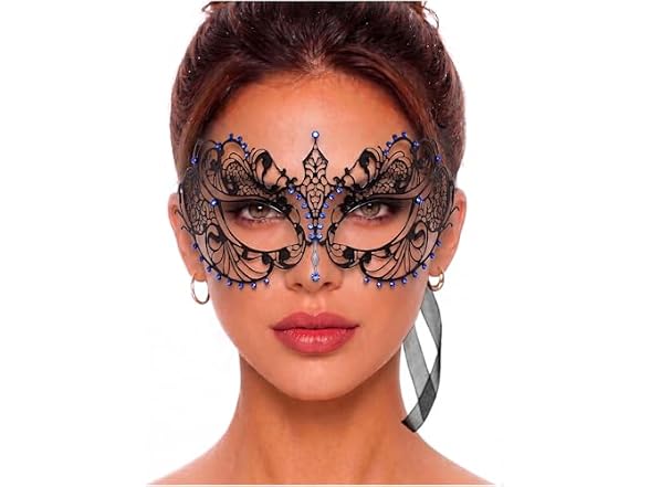 Luxury Mask (OS) Burlesque Boutique Rhinestones
