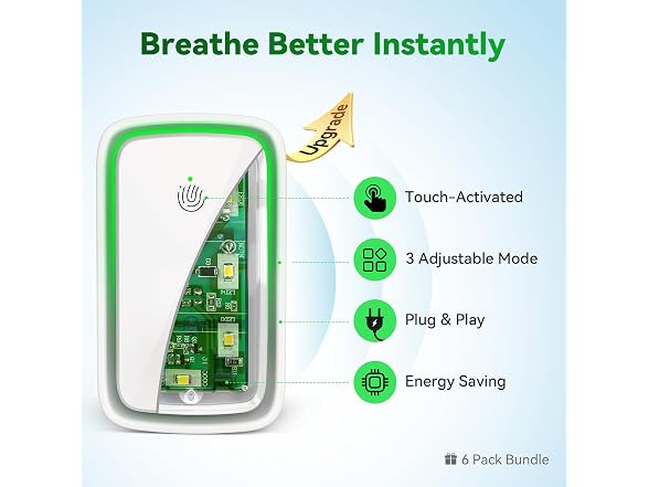 Paztkoo Air Purifiers Plug in 6 Pack