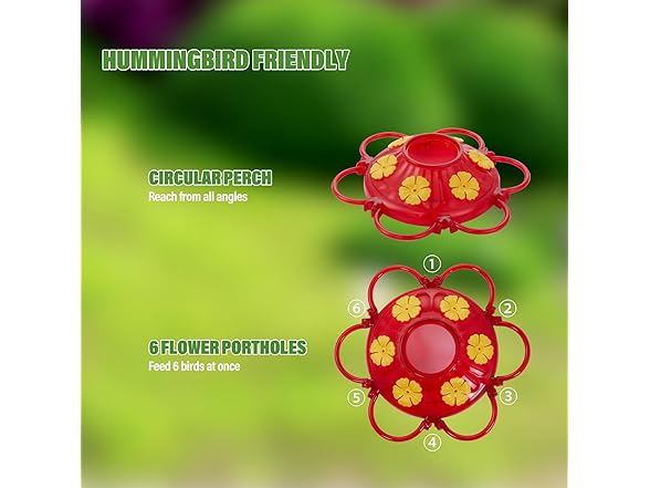 2 Plastic Hummingbird Feeders for Outdoors