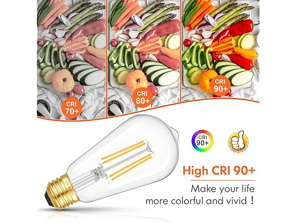 Dimmable Vintage LED Edison Bulbs, 4W 40W