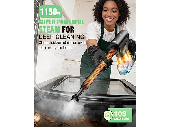 Heavy Duty Steam Mop 14-in-1 Black