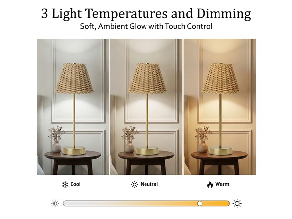 Gold Base Woven Shade Smooth Lamp