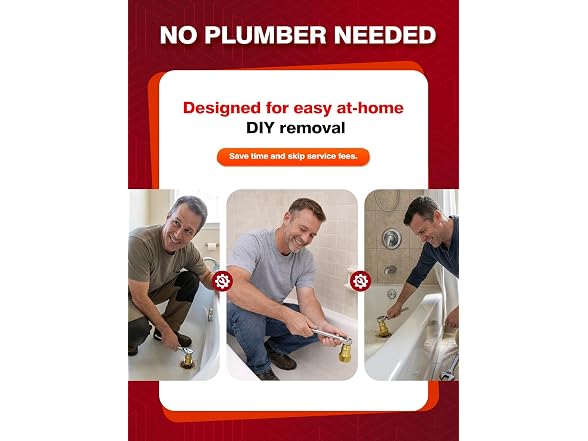 Bornpye 1.5" Tub Drain Removal Tool