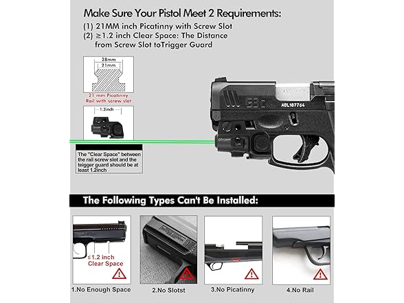 QR-Laser Tactical Pistol Laser Beam