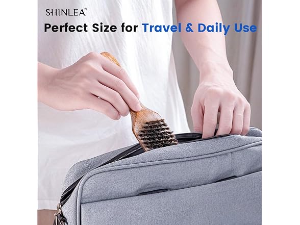 Boar Bristle Hair Brush for Men, Beard