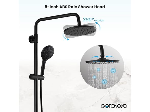gotonovo Thermostatic Shower System 8''
