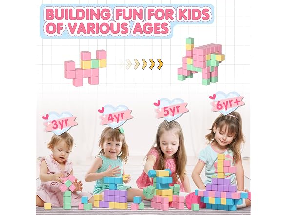 Apluses 32-Piece Magnetic Building Cubes