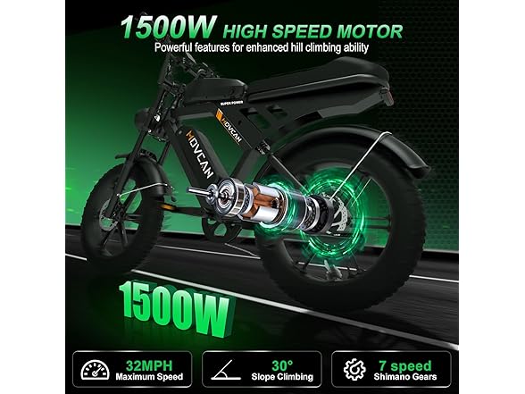 Movcan V30 Max E-Bike Adults 7 Speed