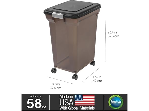 IRIS USA Dog Food Storage Container, Up to 5