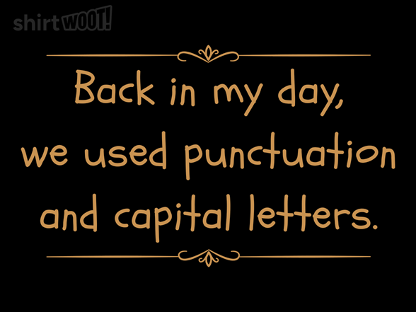 Punctuation and Capital Letters