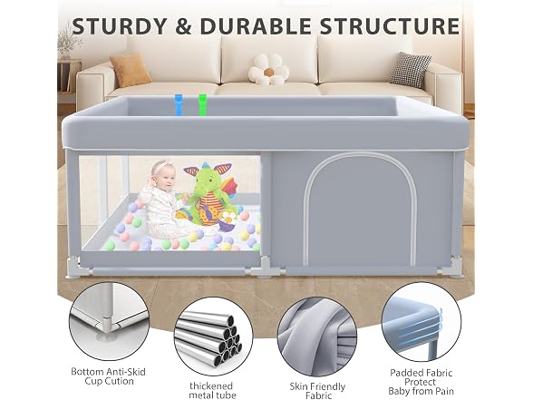 XVISHX 50x50" Baby Playpen