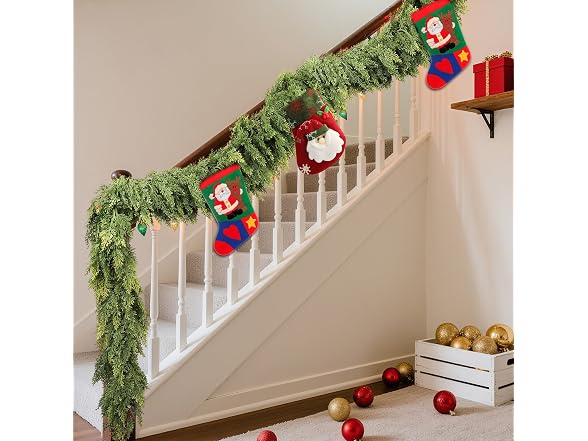 Nazano Real Touch Christmas Cedar Garland