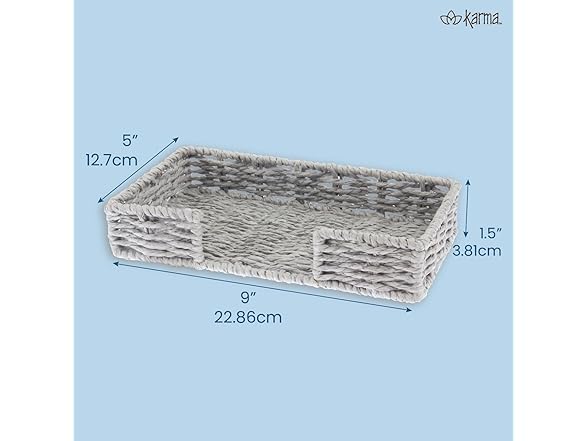 Karma, Woven Napkin Holder with Paper Napkin Se