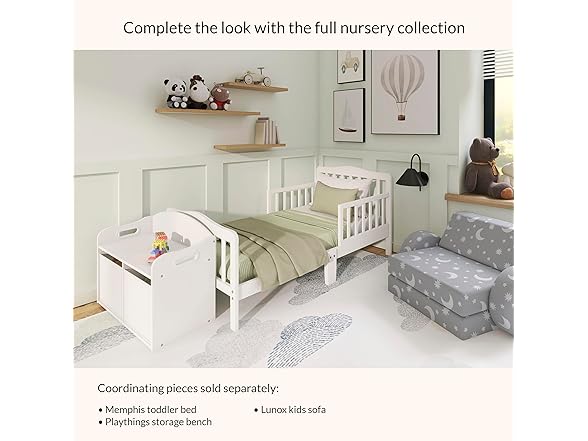 Classic Toddler Bed with Rails