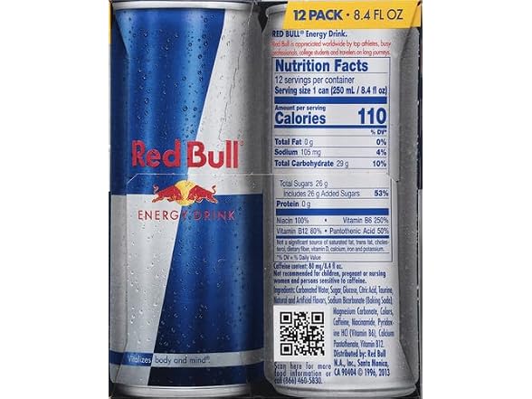 Red Bull Energy Drink, Original, 8.4 Fl Oz (Pack of 12)