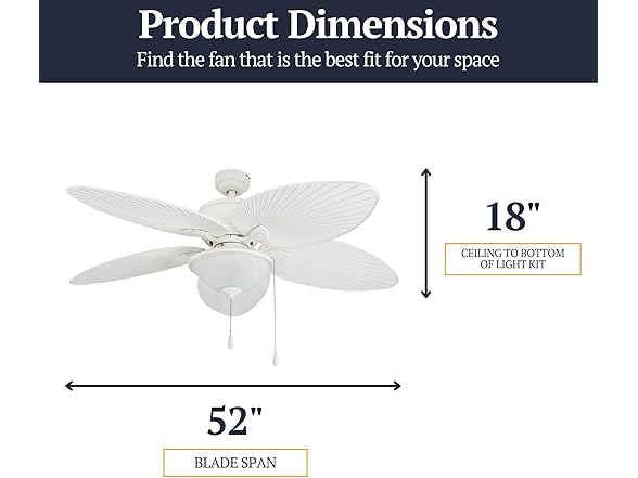 Prominence Home Solana 52" Tropical Ceiling Fan