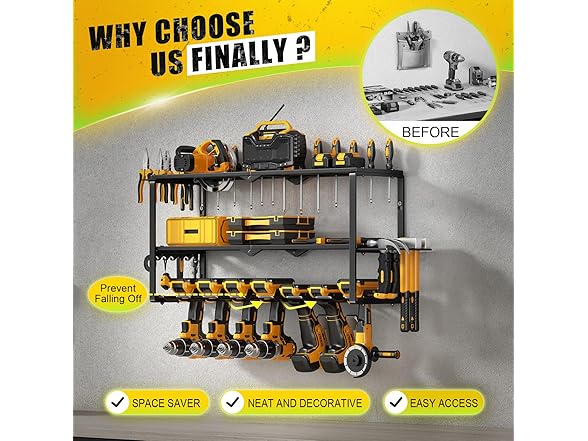 Hipidian Power Tool Organizer Wall Mount