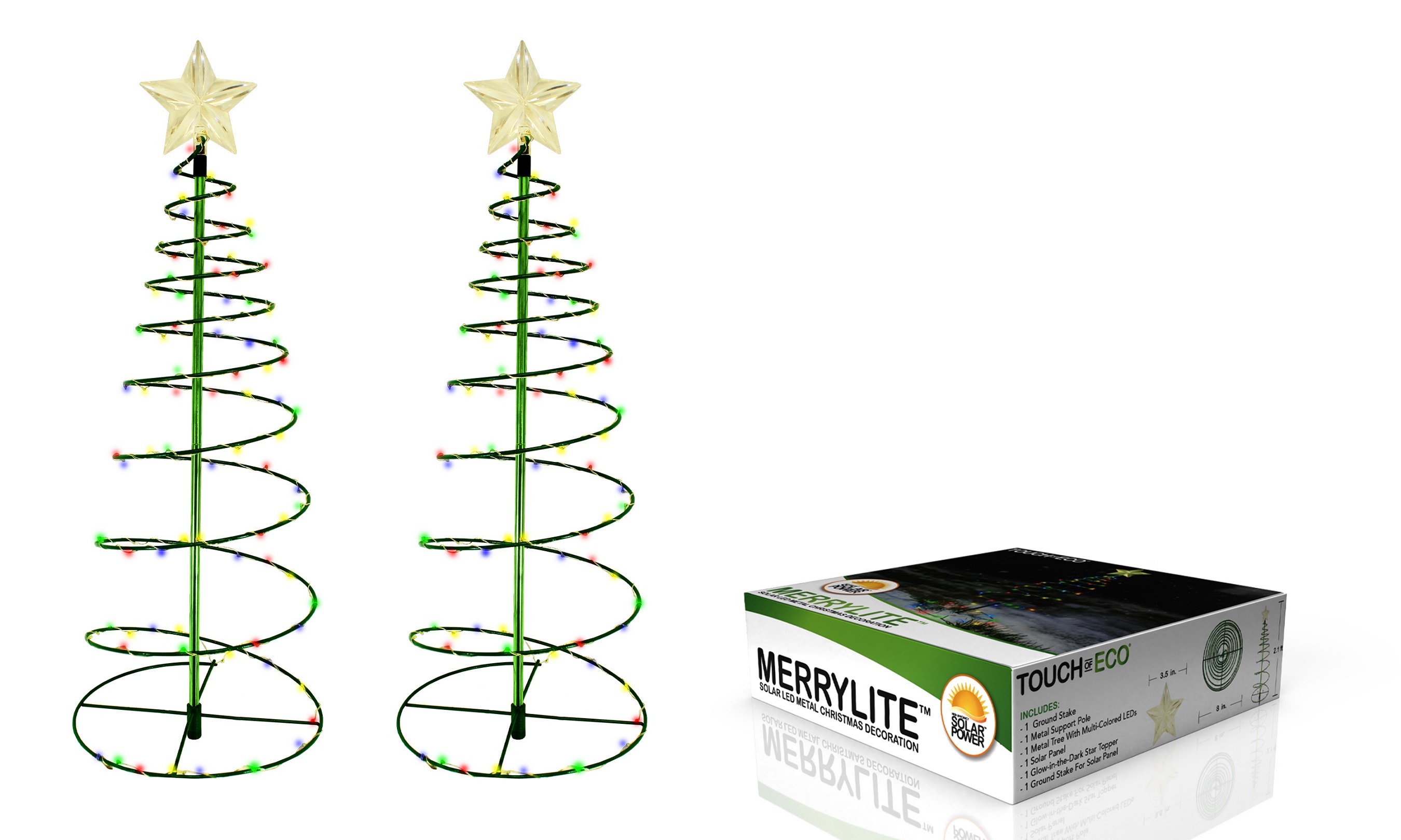 MERRYLITE Solar LED Metal Christmas Tree - Gallery 19