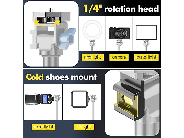 Fotoumgl 2 Pack Extendable Light Stand