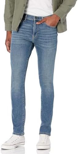 Amazon Essentials Men's Skinny-Fit Stretch Jean, Medium Blue Vintage, 34W x 31L