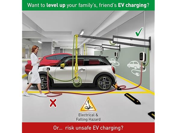 Barkan EV160WM 63" EV Charging Cable Wall Arm