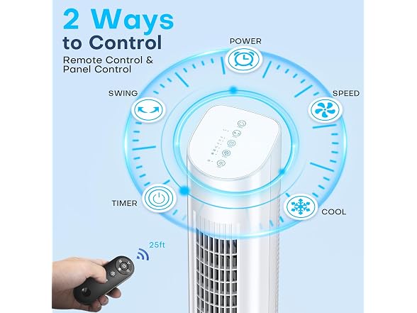 MYICY Evaporative Air Cooler, 35in, 3 speed