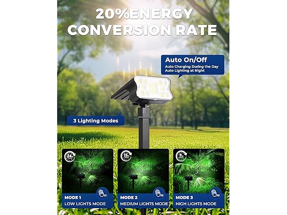 HGGH Solar Lights Outdoor, 4PK