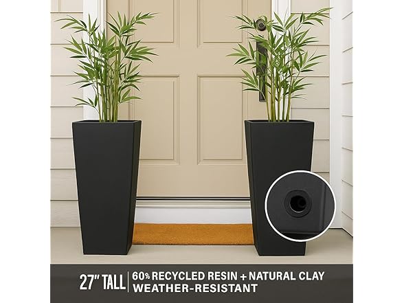 GreenShip BC075525070470 27" tall planter