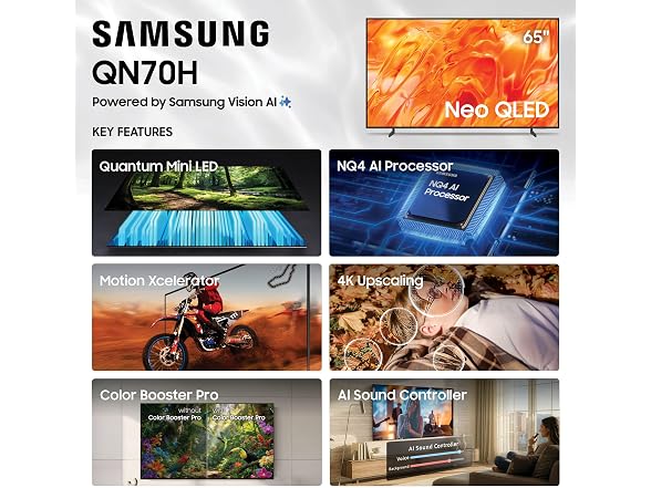 Samsung Neo QLED QN70H Series TV (2026) (Factory Reconditioned)