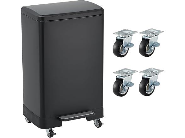 PrecisionAuto 60L / 16 Gal Stainless Steel Trash Can 