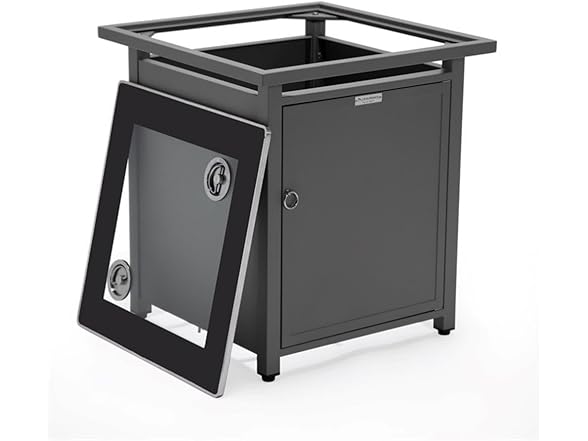 LeisureMod Walbrooke Modern Square Tank Holder Table