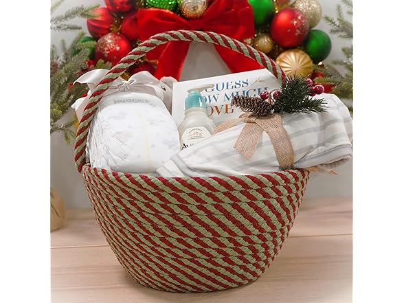 Colonial Mills Twist Basket - Red/Green
