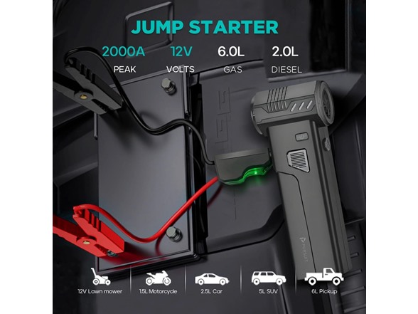 Pursuit R55 5-in-1 Jump Starter, Vac, Power Bank, Inflator