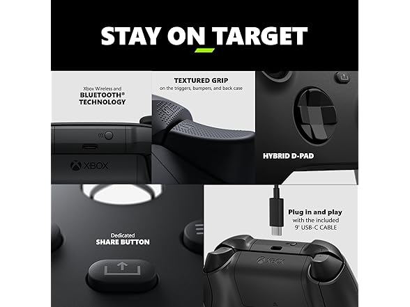 Xbox Wireless Gaming Controller + USB-C Cable