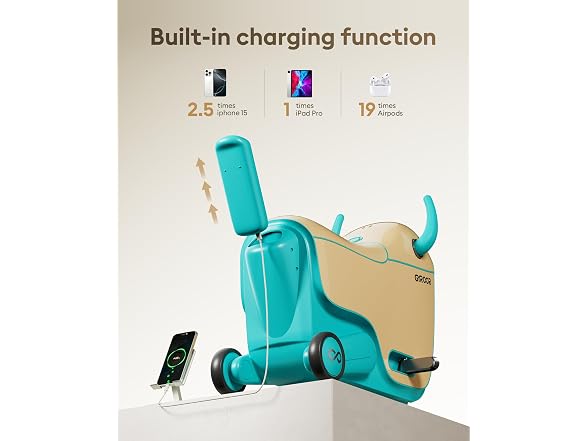 Gyroor GNU Kids Ride On Airplane Suitcase