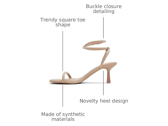 Aldo Women's Dime Heeled Sandals, Bone, 10