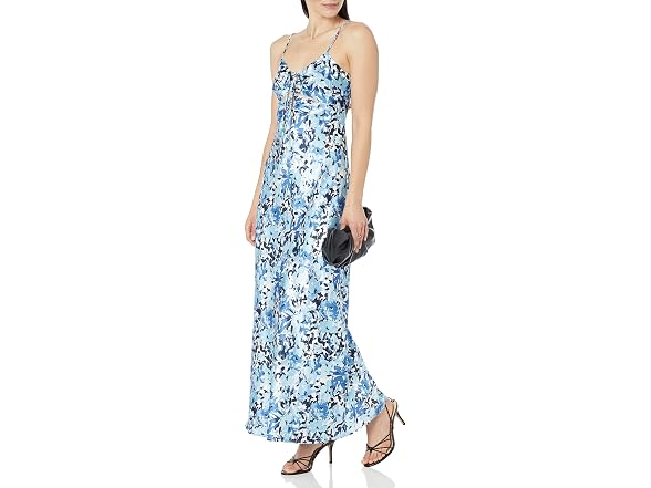 The Drop Shelby Tie-Up Cutout Slip Dress