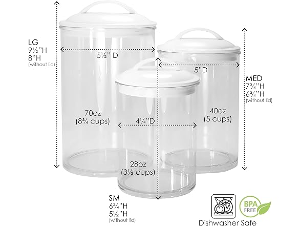 Food Storage Containers Set of 3