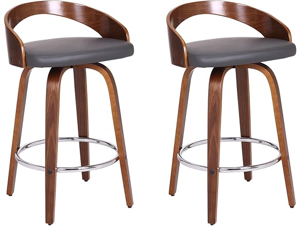 Armen Living Sonia 26" Counter Height Swivel Stool 2Pk - Gallery 3